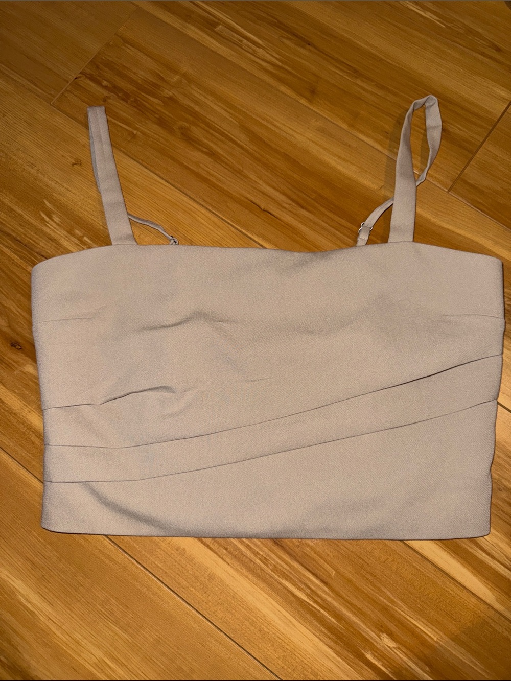 Abercrombie & Fitch Beige Cropped Tank Top